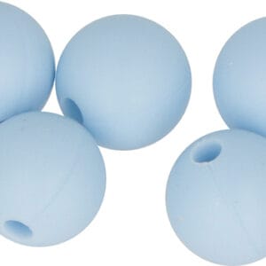 5 perles bleues 10 mm silicone - Artemio