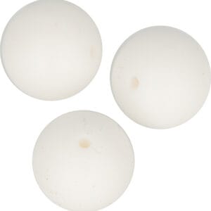 3 perles blanches 15 mm silicone - Artemio
