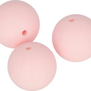 3 perles roses 15 mm silicone - Artemio