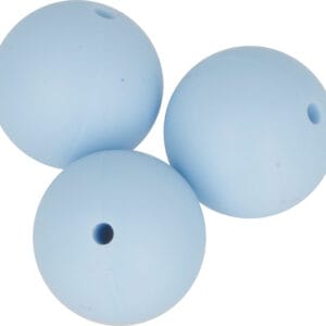 3 perles bleues 15 mm silicone - Artemio