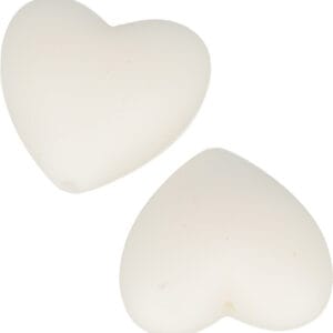 2 perles blanches 29x29x12 mm silicone - Artemio