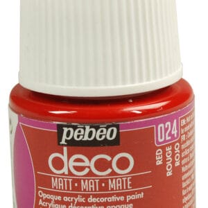 Peinture rouge - acrylique mat - 45 ml - Pébéo