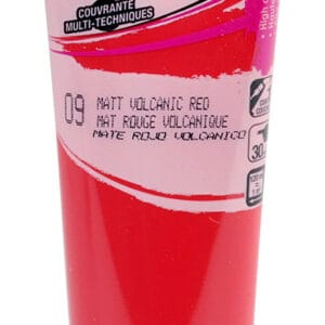 Peinture rouge volcanique - acrylique mat - 120 ml - Pébéo
