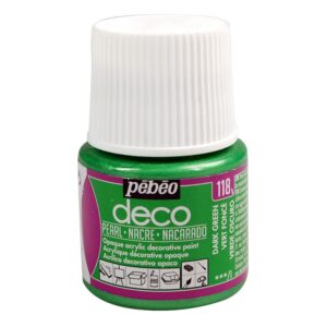 Peinture vert foncé - acrylique nacre - opaque - 45 ml - déco - Pébéo