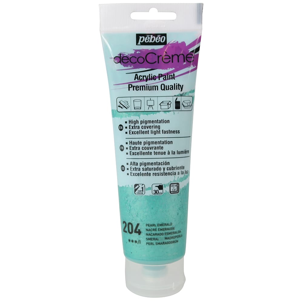
Peinture émeraude - acrylique nacrée - 120 ml - Pébéo