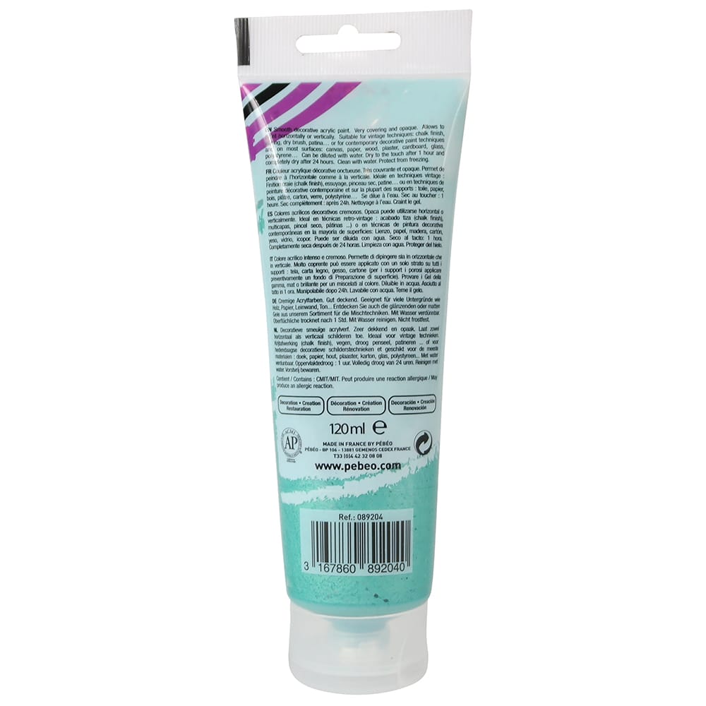 Peinture émeraude - acrylique nacrée - 120 ml - Pébéo