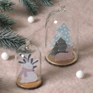 2 cloches en verre 9 cm  - Artemio