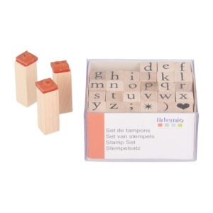 Tampons alphabet 1 cm - bois - Artemio
