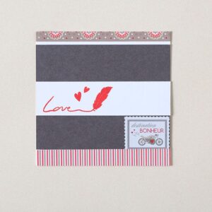Tampon love 26x57 mm - bois - Artemio
