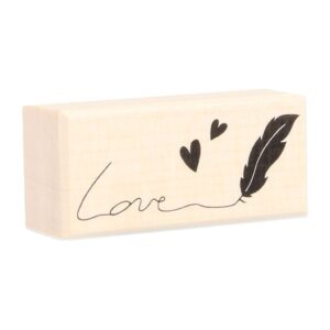 Tampon love 26x57 mm - bois - Artemio