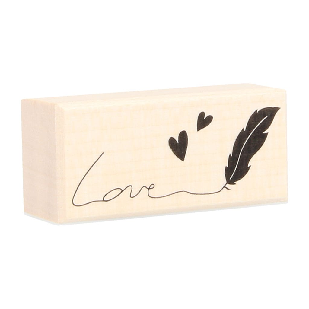 Tampon love 26x57 mm - bois - Artemio