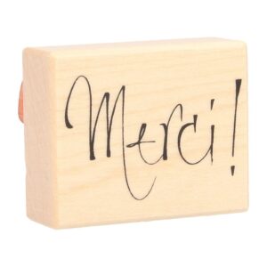 Tampon merci 45x56 mm -bois - Artemio