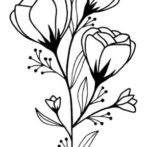 Tampon fleurs 50x70 mm -bois - Artemio