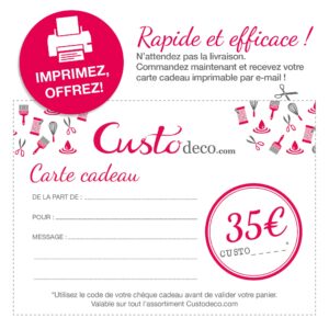 Bon cadeau imprimable Custodeco 35 €