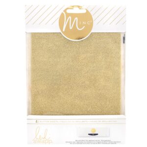 4 feuilles pailettées Gold - 20x20 cm - Minc