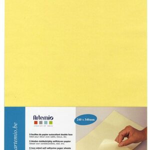 5 feuilles autocollant double face 24x34 cm - Artemio