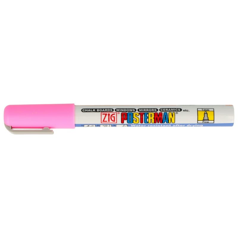 Marqueur à craie waterproof posterman pink - Zig