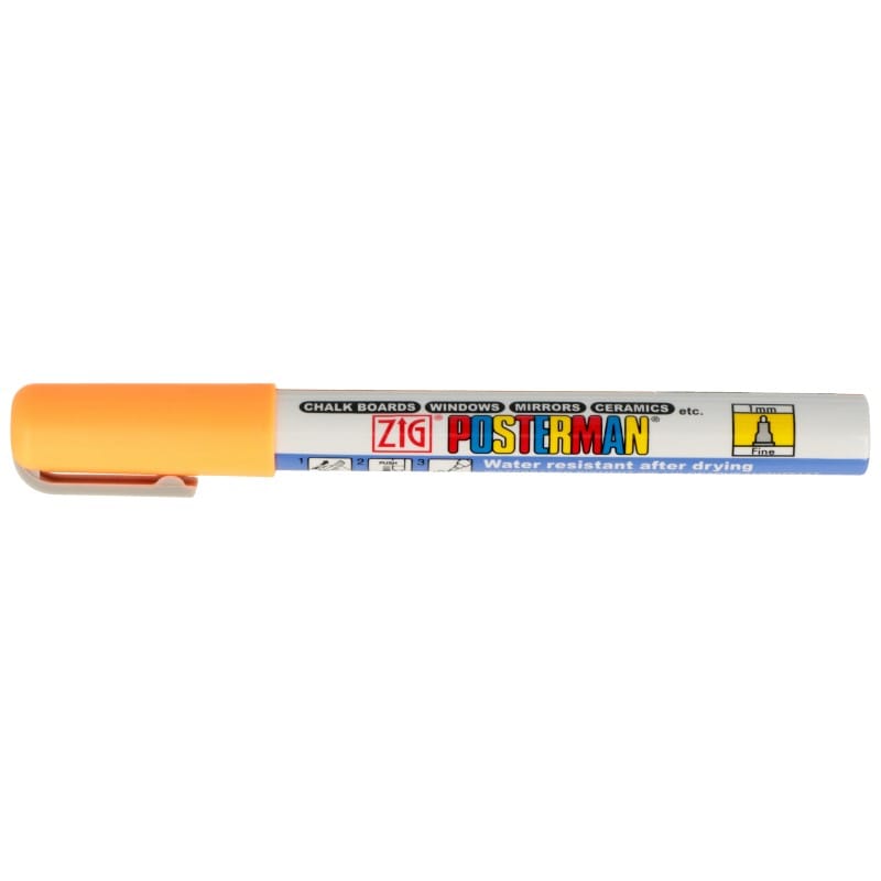 Marqueur à craie waterproof posterman orange - Zig
