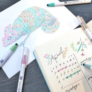 6 feutres clean color dot single pastel - Zig