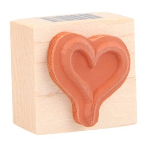 Tampon cœur 31x31 mm - bois - Artemio