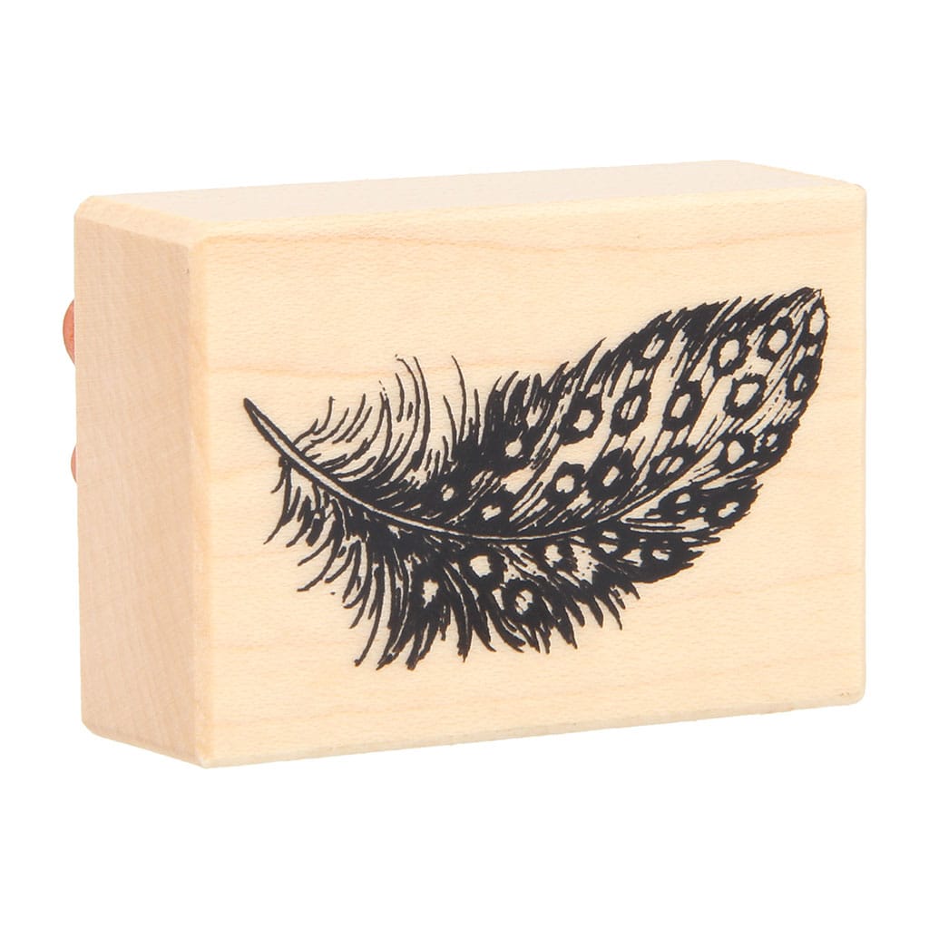 Tampon plume 37x53 mm - bois - Artemio