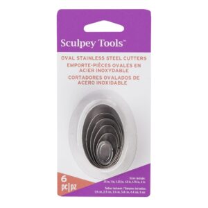 6 emporte-pièces - oval - bijoux - Premo - Sculpey