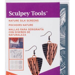 2 pochoirs de sérigraphie nature - Sculpey