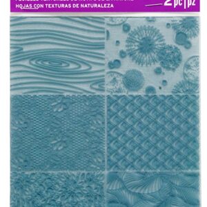 2 feuilles à motif souples nature - Sculpey