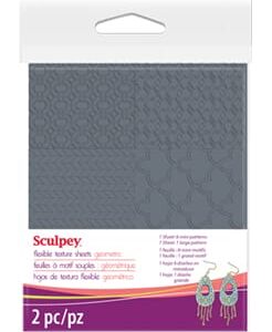 2 feuilles à motif souples geometric - Sculpey