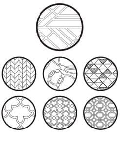 2 feuilles à motif souples geometric - Sculpey