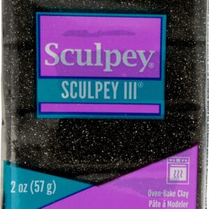 Pâte III Black glitter - 57 gr - Sculpey