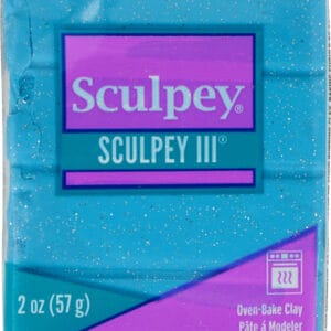 Pâte III Blue glitter - 57 gr - Sculpey