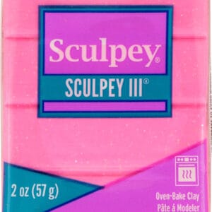 Pâte III Pink glitter - 57 gr - Sculpey