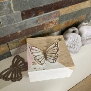 Boîte carrée 10x10x5 cm bois - Artemio