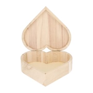 Boîte cœur 17x16x6 cm bois - Artemio