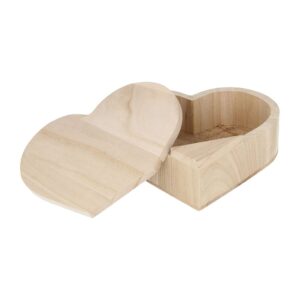 Boîte cœur 15 cm bois - Artemio