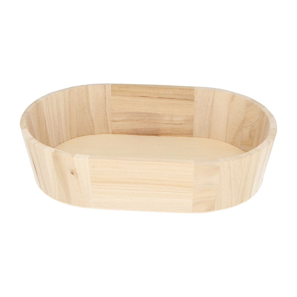 Corbeille ovale 30x19x7 cm bois - Artemio